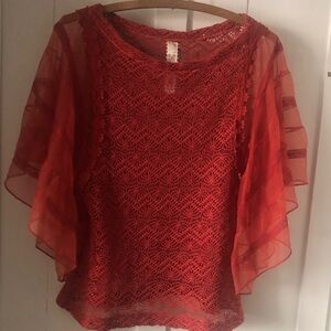 Free People New Romantic’s blouse feminine Bohemian Hippy just a fun blouse